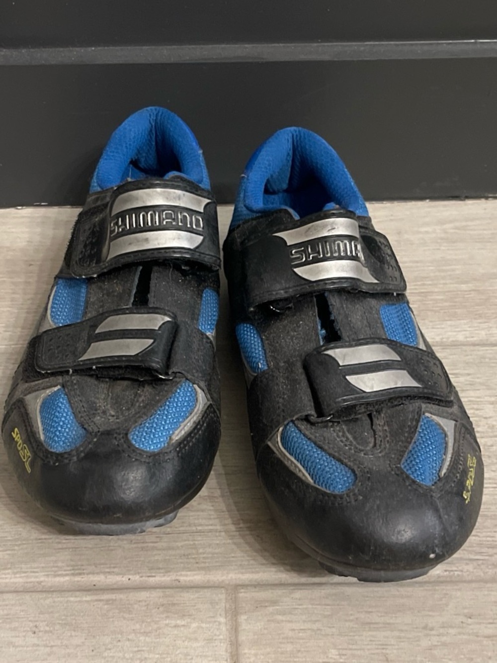 Shimano Black and Blue Cycling Sneakers